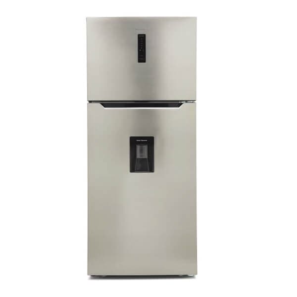 MONTPELLIER MFF177X INOX NO FROST TOP MOUNT FRIDGE FREEZER WITH DRINKS DISPENSER