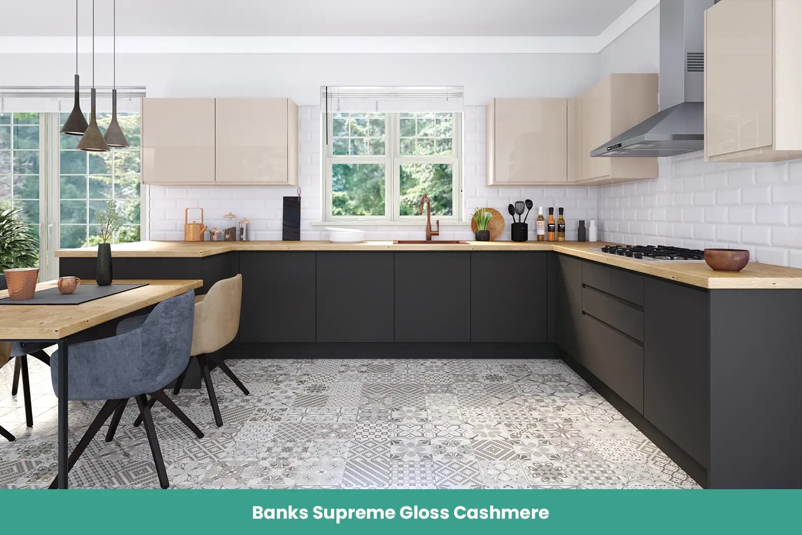 Banks Supreme Gloss Cashmere Kitchen