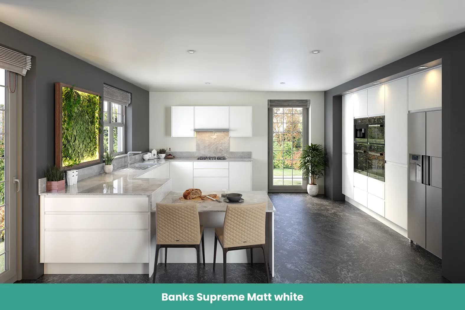 Banks Supreme Matt white Kitchen