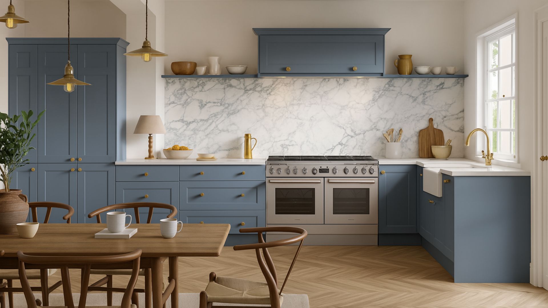 Delia Classic Shaker Light Blue Fitted Kitchen