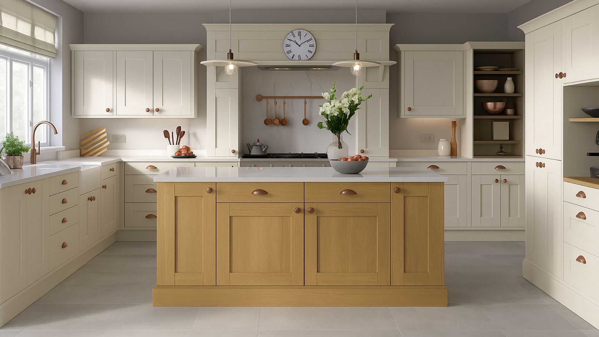 Delia Classic Shaker Oak White Fitted Kitchen