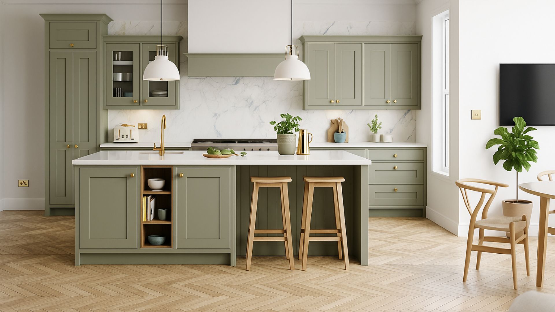 Delia Classic Shaker Sage Fitted Kitchen