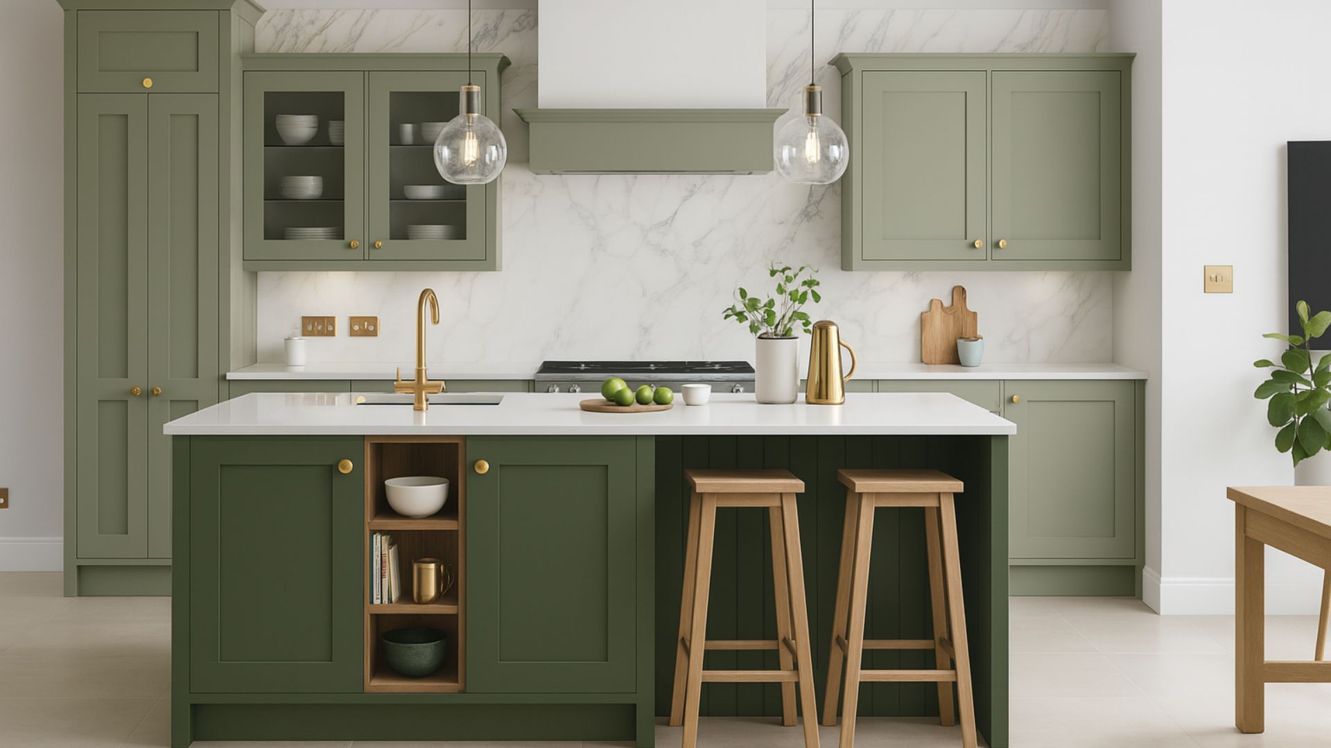 Delia Classic Shaker Sage Green Fitted Kitchen