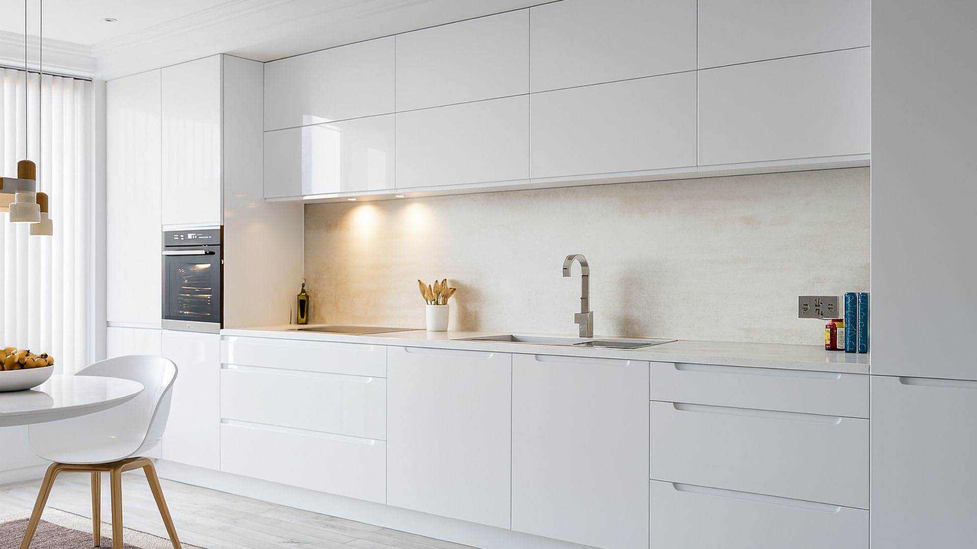Khan Integrated Handle Fitted Kitchen White
