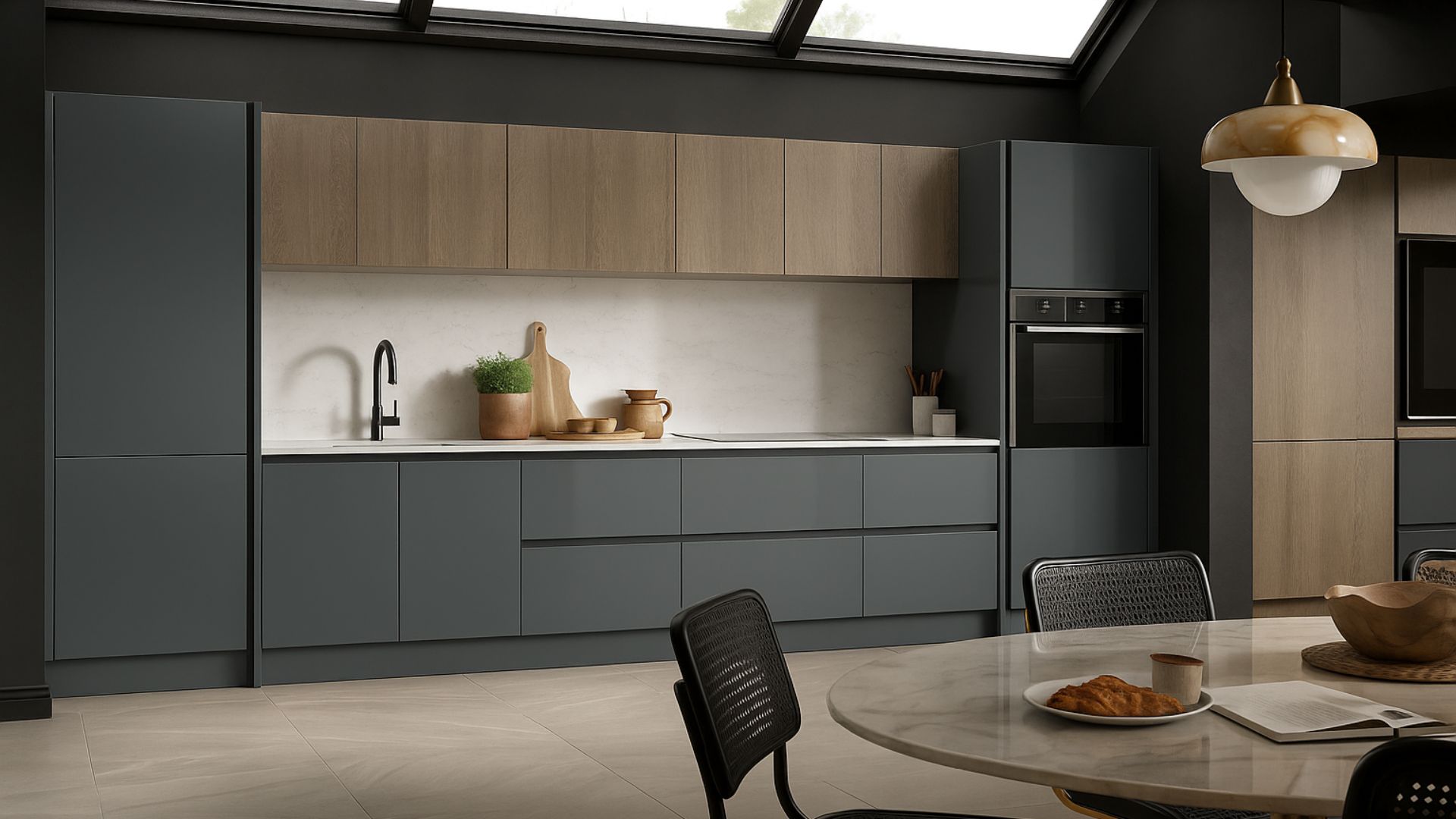 Munro True Handleless Grey Kitchen