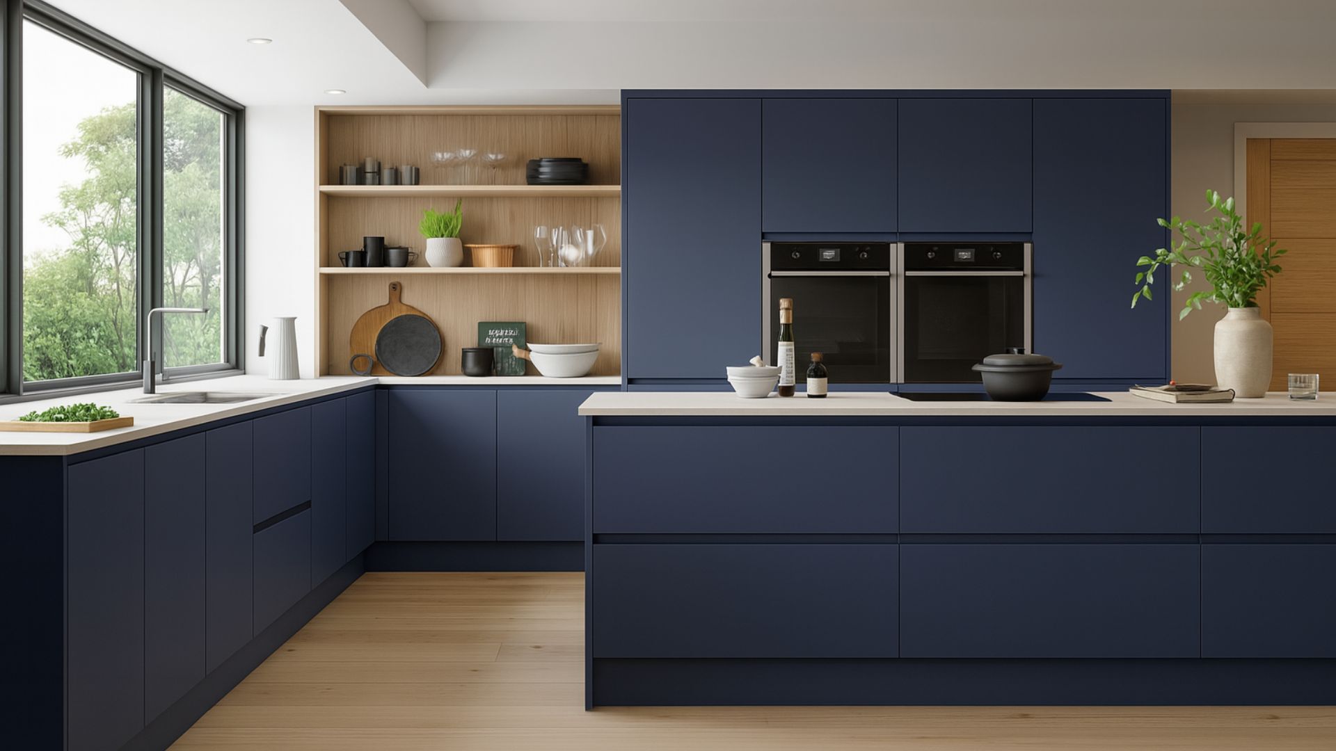 Oliver J Profile Midnight Blue Fitted Kitchen