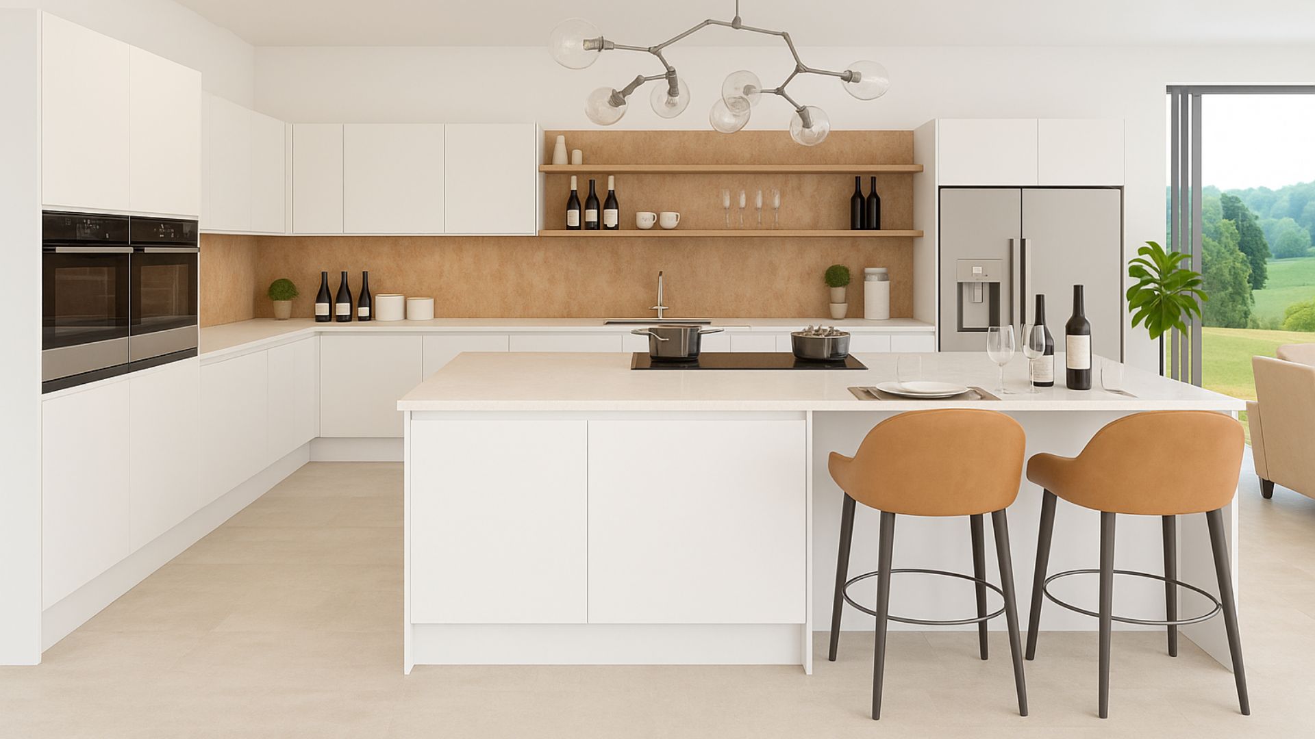 Oliver J Profile Matt White Fitted Kitchen