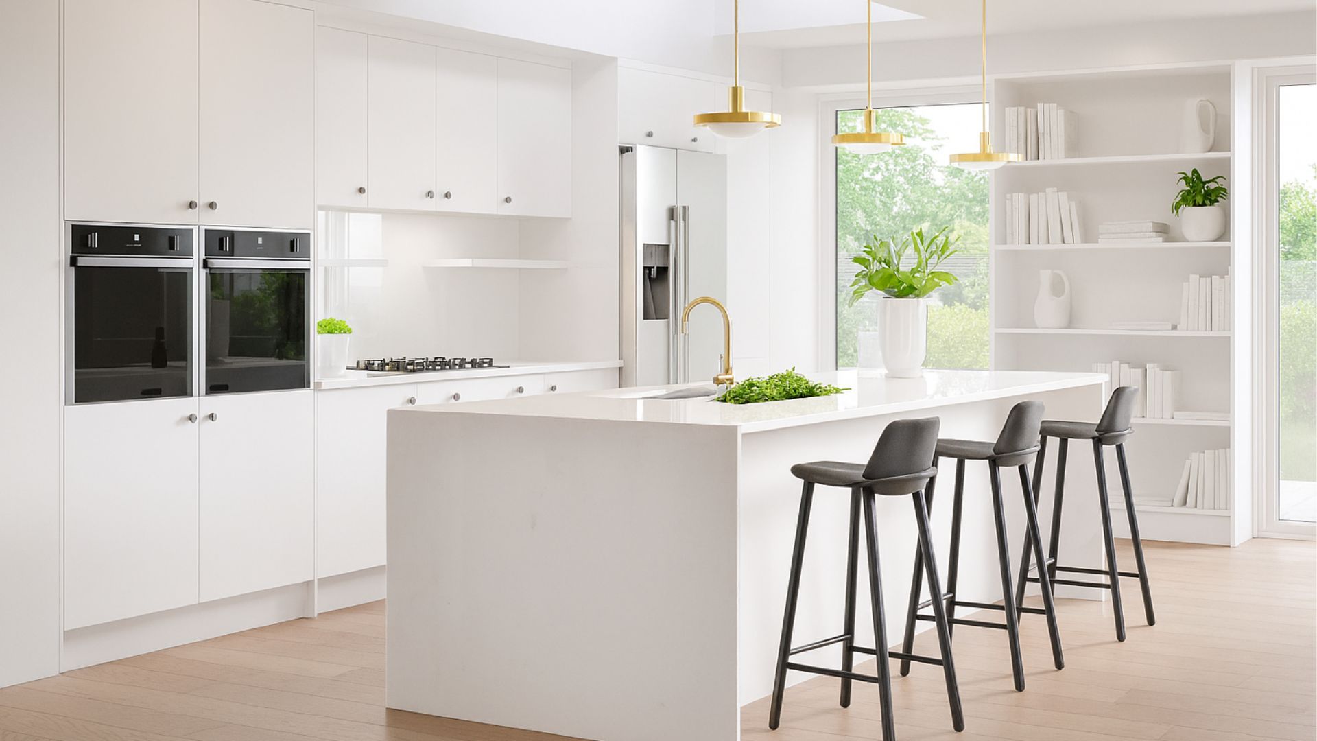 Ramsay Slab Door Fitted Kitchen White